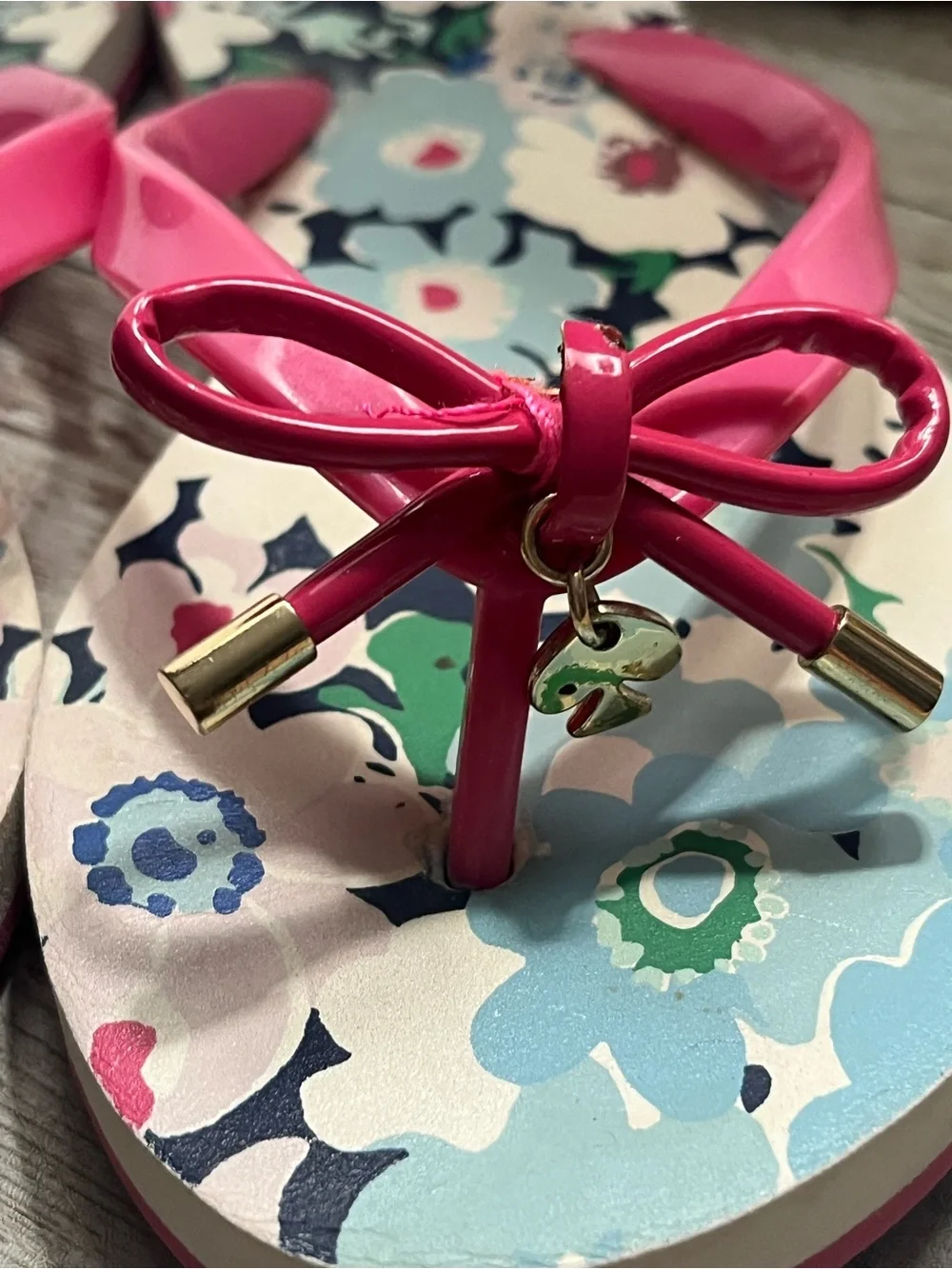 Kate Spade floral flip flop